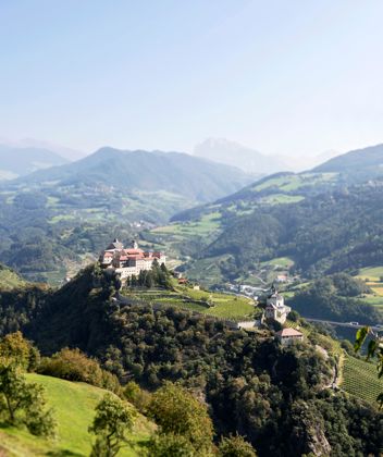 View on the Säben Monastery in summer